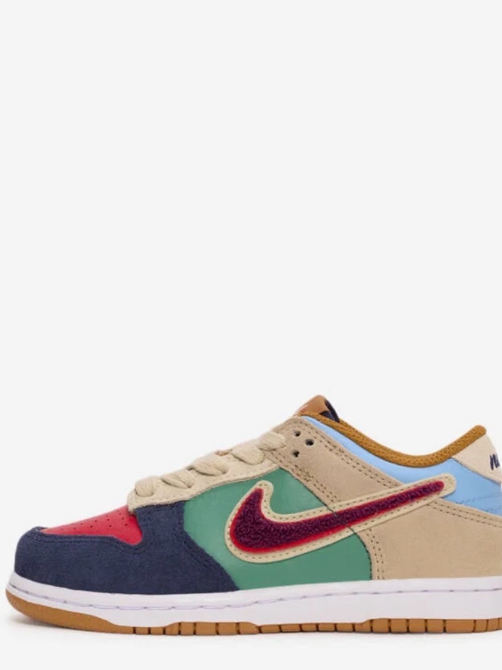 Nike Kids Multicolor Low-Top Sneaker — Navy, Green, Red, Tan, Light Blue